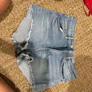 H&M high rise denim shorts
